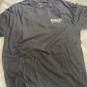 Royalty For Me Black Short Sleeve Tee Classic Crew Neck